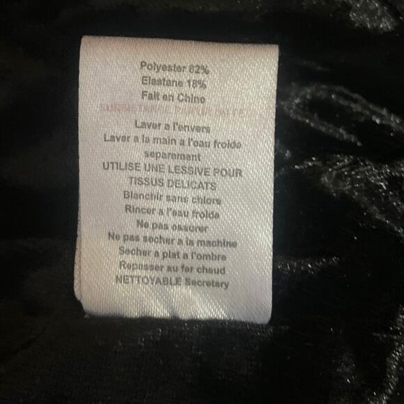 Mink Pink Black Velvet Sweetheart Neck Spaghetti Strap Bustier Crop Top Size S - Picture 6 of 6